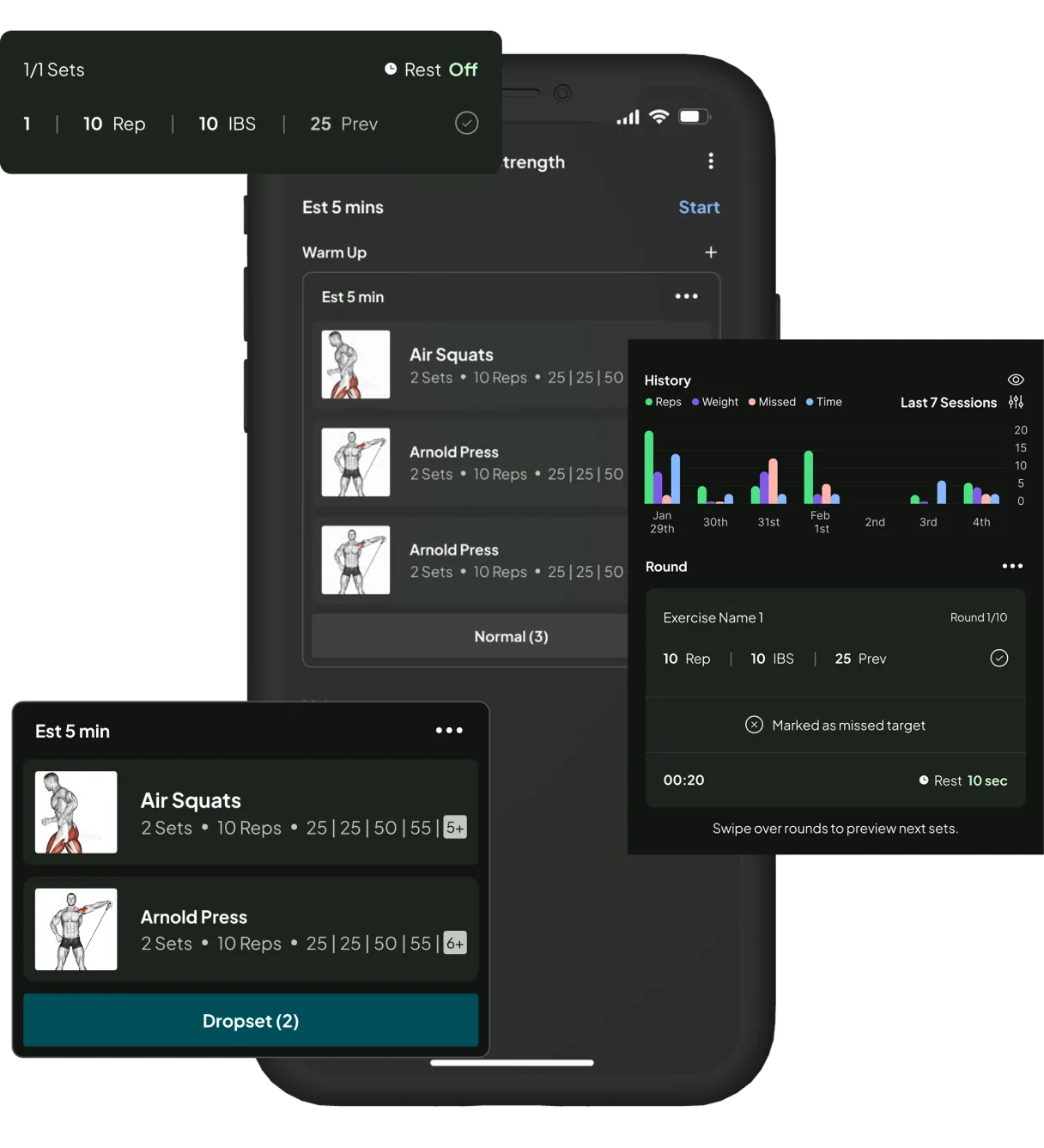 Smart Workout Plans interface